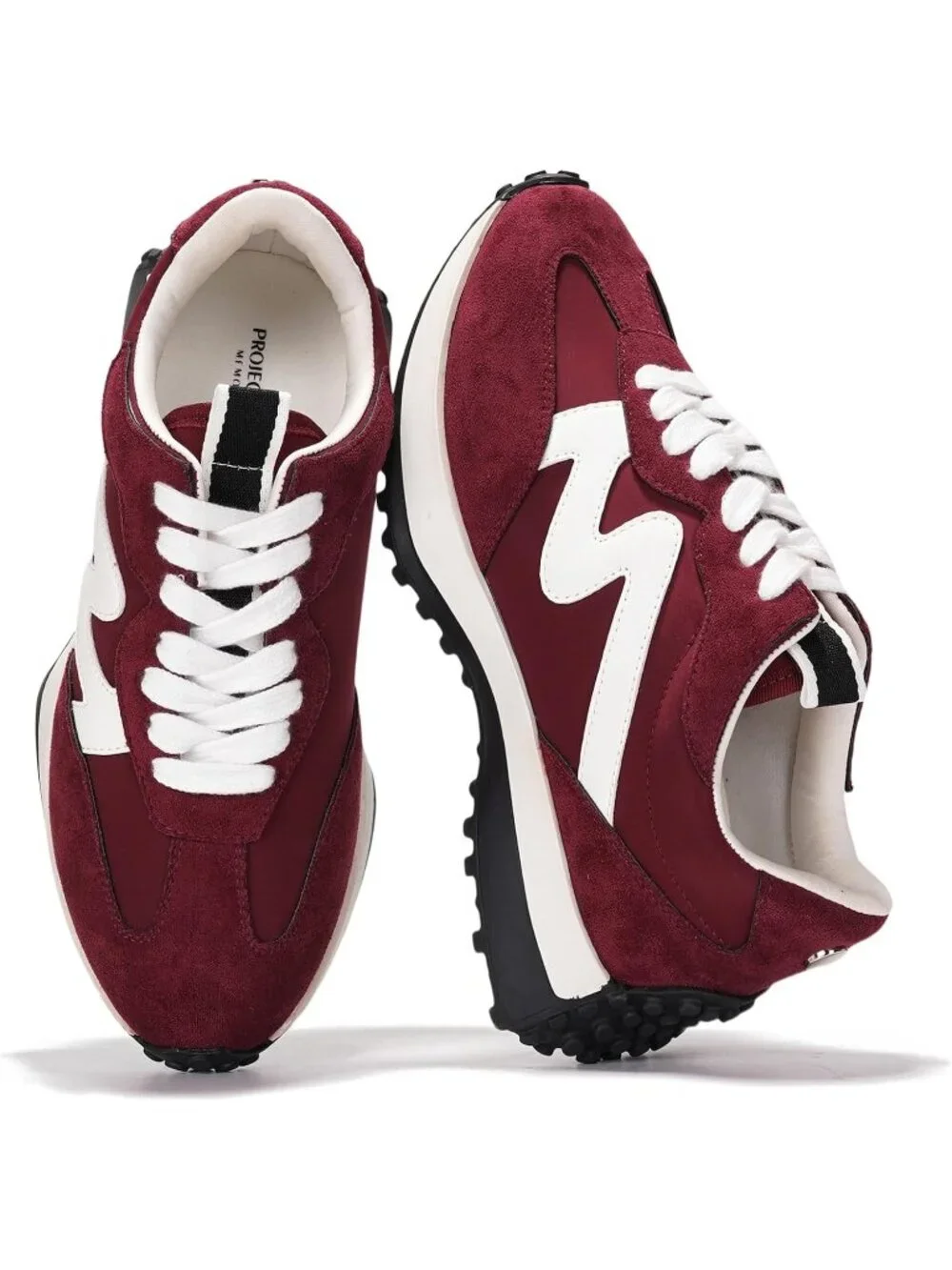Women's Burgundy Lightweight Non Slip Mesh Breathable Casual Canvas Sneakers